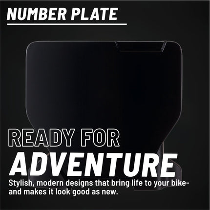 Polisport Motocross Motorcycles (MX) Number Plate for Husqvarna TC125/250, FC250/350/450 (2023-2025) Dirt Bikes-  High-Impact Resistance, Lightweight - Black