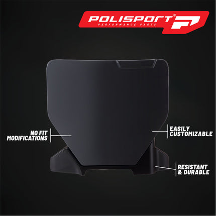 Polisport Motocross Motorcycles (MX) Number Plate for Husqvarna TC125/250, FC250/350/450 (2023-2025) Dirt Bikes-  High-Impact Resistance, Lightweight - Grey