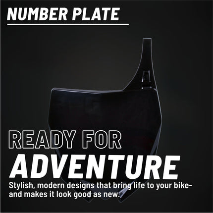 Polisport Motocross Motorcycles (MX) Number Plate for Yamaha YZ125 & YZ250 (2015-2021) , YZ450F (2010-2017) Dirt Bikes -High-Impact Resistance, Black