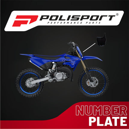 Polisport Motocross Motorcycles (MX) Number Plate for Yamaha YZ125 & YZ250 (2015-2021) , YZ450F (2010-2017) Dirt Bikes -High-Impact Resistance, Black