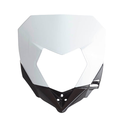 Polisport Headlight Mask for Motorbikes, Motocross, Motorcycles (MX, Enduro Racing & Riding) - Fits Sherco SE-R/SEF-R- (2017-23) - OEM?Fit Impact-Resistant Plastic, Durable and Flexible- White/Black