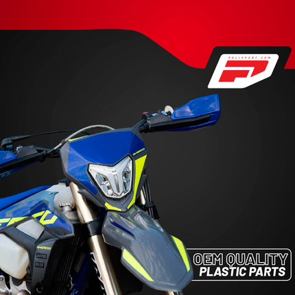 Polisport Headlight Mask for Motorbikes, Motocross, Motorcycles (MX, Enduro Racing & Riding) - Fits Sherco SE/SEF (2024-26) - OEM?Fit Impact-Resistant Plastic, Durable and Flexible- Blue