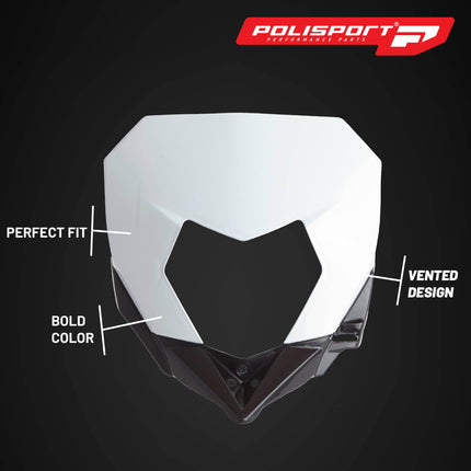 Polisport Headlight Mask for Motorbikes, Motocross, Motorcycles (MX, Enduro Racing & Riding) - Fits Sherco SE/SEF (2024-26) - OEM?Fit Impact-Resistant Plastic, Durable and Flexible- Blue