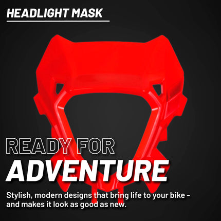 Polisport Headlight Mask for Motorbikes, Motocross, Motorcycles (MX, Enduro Racing & Riding) - Fits Beta RR X-Pro / Race (2025-26) - OEM?Fit Impact-Resistant Plastic, Durable and Flexible- White
