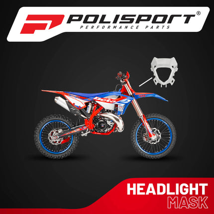 Polisport Headlight Mask for Motorbikes, Motocross, Motorcycles (MX, Enduro Racing & Riding) - Fits Beta RR X-Pro / Race (2025-26) - OEM?Fit Impact-Resistant Plastic, Durable and Flexible- Red