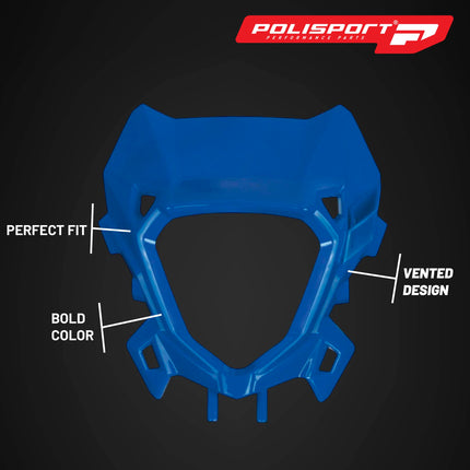 Polisport Headlight Mask for Motorbikes, Motocross, Motorcycles (MX, Enduro Racing & Riding) - Fits Beta RR X-Pro / Race (2025-26) - OEM?Fit Impact-Resistant Plastic, Durable and Flexible- Blue