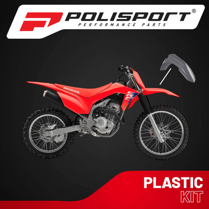 Polisport Motocross (MX) Front Fender for Honda CRF 250/450 R/RX (2021-25) Dirt Bike - OEM Quality, Durable, Flexible & Perfect Fit - Nardo Grey