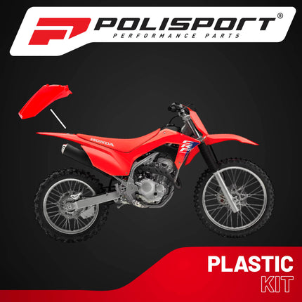 Polisport Motocross (MX) Rear Fender for Honda CRF 250/450 R/RX (2021-25) Dirt Bike - OEM Quality, Durable, Flexible & Perfect Fit - Red