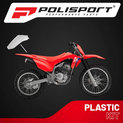 Polisport Motocross (MX) Rear Fender for Honda CRF 250/450 R/RX (2021-25) Dirt Bike - OEM Quality, Durable, Flexible & Perfect Fit - White