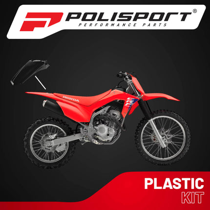 Polisport Motocross (MX) Rear Fender for Honda CRF 250/450 R/RX (2021-25) Dirt Bike - OEM Quality, Durable, Flexible & Perfect Fit - Black