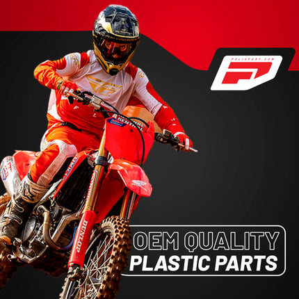 Polisport Motocross (MX) Rear Fender for Honda CRF 250/450 R/RX (2021-25) Dirt Bike - OEM Quality, Durable, Flexible & Perfect Fit - Black