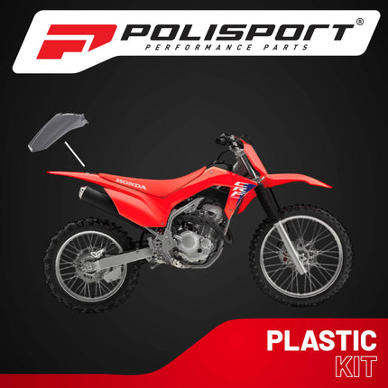 Polisport Motocross (MX) Rear Fender for Honda CRF 250/450 R/RX (2021-25) Dirt Bike - OEM Quality, Durable, Flexible & Perfect Fit - Nardo Grey