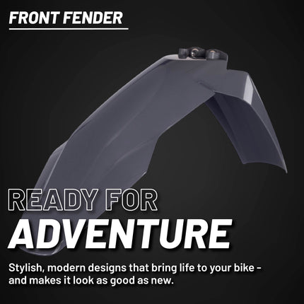 Polisport Motocross (MX) Front Fender for Husqvarna FC/FE/FX/TC/TE/TX (2023-25) Dirt Bike - OEM Quality, Durable, Flexible & Perfect Fit - Nardo Grey