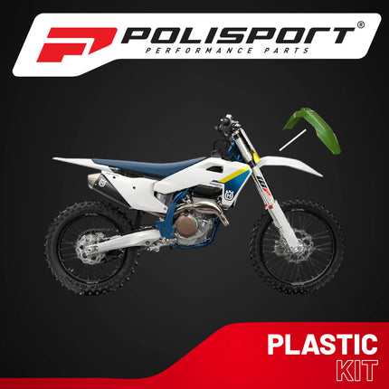 Polisport Motocross (MX) Front Fender for Husqvarna FC/FE/FX/TC/TE/TX (2023-25) Dirt Bike - OEM Quality, Durable, Flexible & Perfect Fit - Green