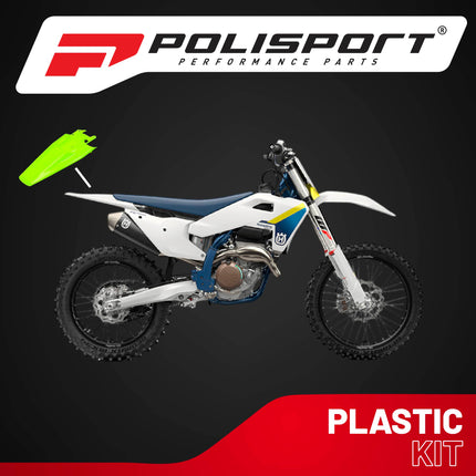 Polisport Motocross (MX) Rear Fender for Husqvarna FC/FE/FX/TC/TE/TX (2022-25) Dirt Bike - OEM Quality, Durable, Flexible & Perfect Fit - Yellow