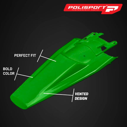Polisport Motocross (MX) Rear Fender for Husqvarna FC/FE/FX/TC/TE/TX (2022-25) Dirt Bike - OEM Quality, Durable, Flexible & Perfect Fit - Yellow