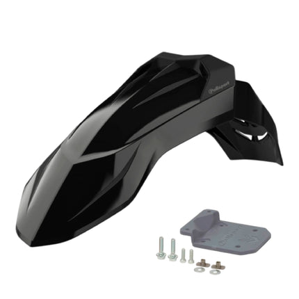 Polisport Supermoto (SM) Motocross (MX) UFX Front Fender - Universal Fit for all Full Size Dirt Bikes - Black
