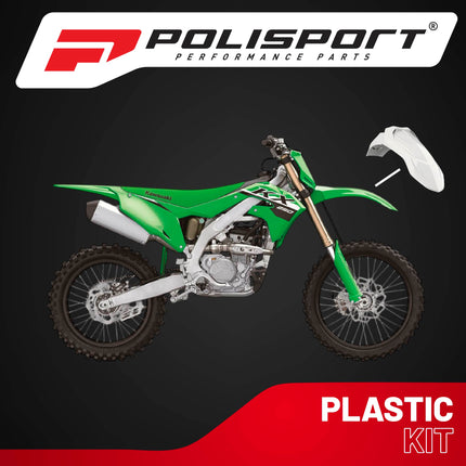 Polisport Supermoto (SM) Motocross (MX) UFX Front Fender - Universal Fit for all Full Size Dirt Bikes - White