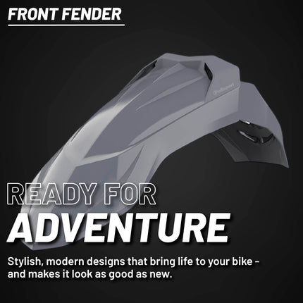 Polisport Supermoto (SM) Motocross (MX) UFX Front Fender - Universal Fit for all Full Size Dirt Bikes - Blue