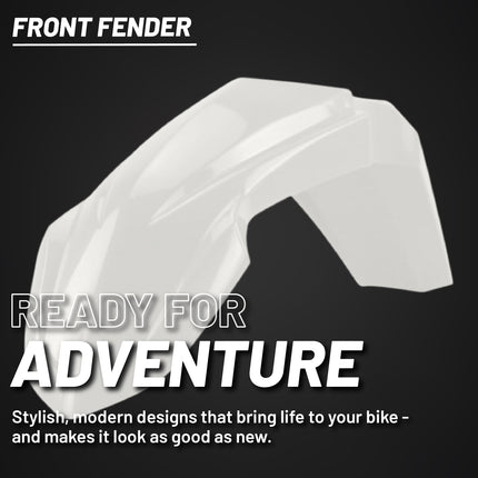 Polisport Motocross (MX) Front Fender for Yamaha YZ85 (2022-2024) Dirt Bike - OEM Quality, Durable, Flexible & Perfect Fit - White