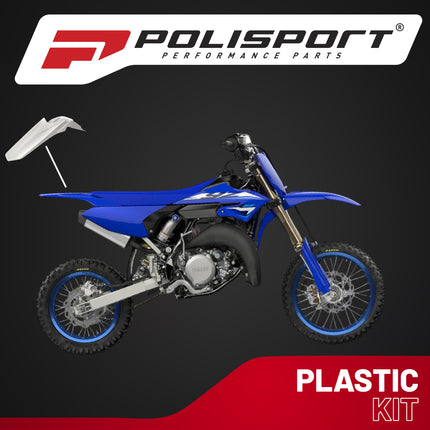 Polisport Motocross (MX) Rear Fender for Yamaha YZ85 (2022-2026) Dirt Bike - OEM Quality, Durable, Flexible & Perfect Fit - White