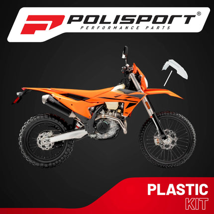 Polisport Motocross (MX) Front Fender for KTM EXC/EXC-F / XC-W/XCF-W / SX/SX-F (2023-2025) Dirt Bike - OEM Quality, Durable, Flexible & Perfect Fit - White