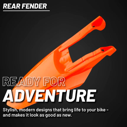 Polisport Motocross (MX) Rear Fender for KTM EXC/EXC-F / XC-W/XCF-W / SX/SX-F (2023-2025) Dirt Bike - OEM Quality, Durable, Flexible & Perfect Fit - Orange