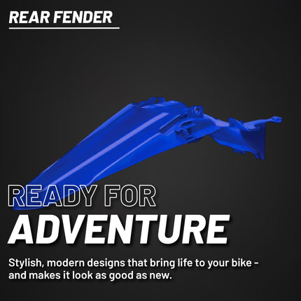 Polisport Motocross (MX) Rear Fender for Yamaha YZ 250F/450F (2024-2025) Dirt Bike - OEM Quality, Durable, Flexible & Perfect Fit - Blue