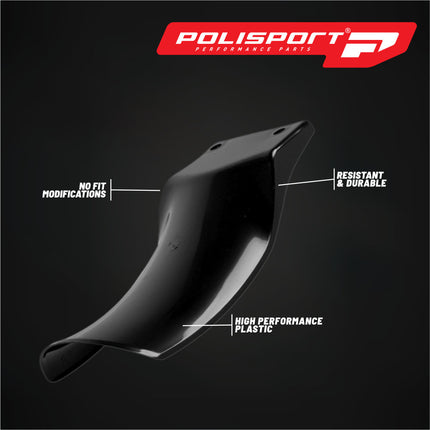 Polisport Motocross Motorcycles (MX) Rear Shock Flap for Honda CR125 (1993-2007), CR250 (1992-2007), CRF450R (2002-2008) Dirt Bikes - Injection-Molded Polypropylene for Impact Resistance - Black