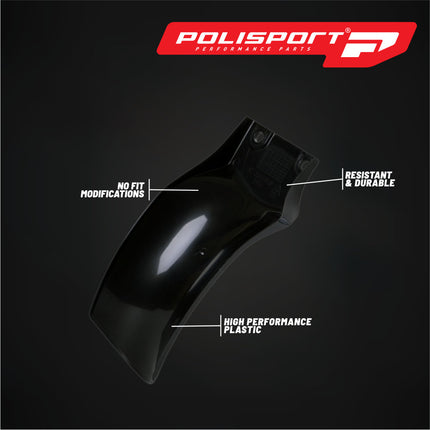 Polisport Motocross Motorcycles (MX) Rear Shock Flap for Yamaha YZ250F (2003-2024), YZ125 (2004-2024), YZ250 (2004-2024), YZ450F (2003-2022) Dirt Bikes - Protects Shock from Rocks, Mud & Debris -Black