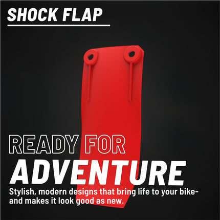 Polisport Motocross Motorcycles (MX) Rear Shock Flap for Honda CRF250R (2018-2021), CRF450R (2017-2020), CRF450RX (2017-2020) Dirt Bikes - Protects Shock from Rocks, Mud & Debris - Red