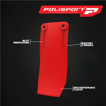 Polisport Motocross Motorcycles (MX) Rear Shock Flap for Honda CRF250R (2018-2021), CRF450R (2017-2020), CRF450RX (2017-2020) Dirt Bikes - Protects Shock from Rocks, Mud & Debris - Red