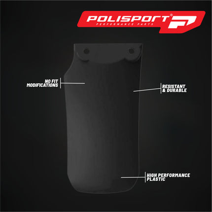 Polisport Motocross Motorcycles (MX) Rear Shock Flap for Suzuki RM-Z250 (2019-2024), RM-Z450 (2018-2024) Dirt Bikes -Superior Durability & Abrasion Protection for Motocross Bikes - Black