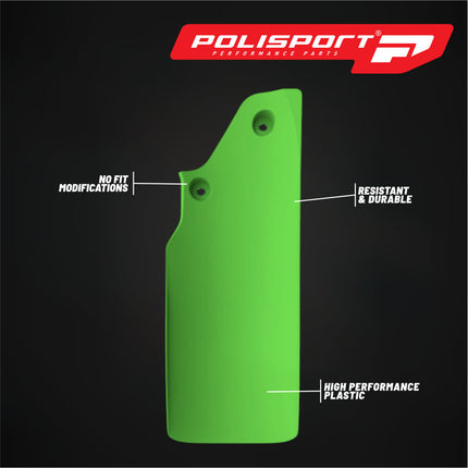 Polisport Motocross Motorcycles (MX) Rear Shock Flap for Kawasaki KX250F (2021-2025) & KX450F (2019-2023) Dirt Bikes - Superior Durability & Abrasion Protection for Motocross Bikes - Green