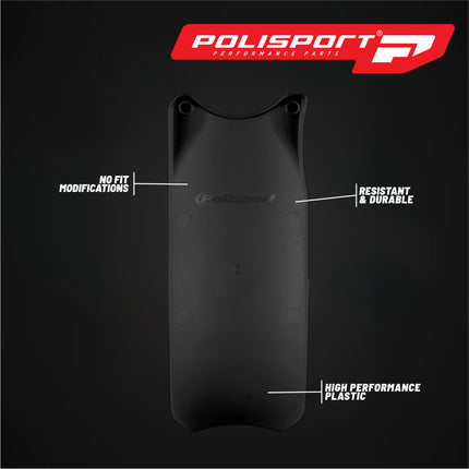 Polisport Motocross Motorcycles (MX) Rear Shock Flap for Honda CRF450R/RX (2021-2024) & CRF250R/RX (2022-2024) Dirt Bikes - Superior Durability for Motocross Bikes - Black