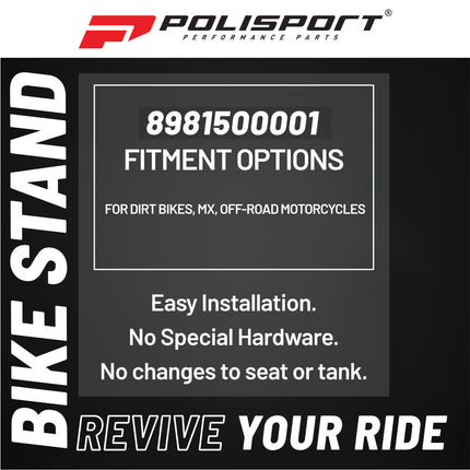 Polisport Foldable Pit Bike Stand - Lightweight, Heavy-Duty Motocross Stand for Dirt Bikes, MX, Off-Road Motorcycles - Compact, Portable, 552 lb Capacity - FIM Podium Official Stand - Yellow