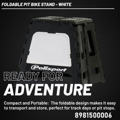 Polisport Foldable Pit Bike Stand - White & Black