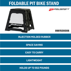 Polisport Foldable Pit Bike Stand - White & Black