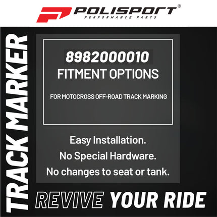 Polisport Track Marker Red - Durable Flexible Plastic Spike for Motocross Off-Road Track Marking, Banner Tape Attachment & Path Delimitation
