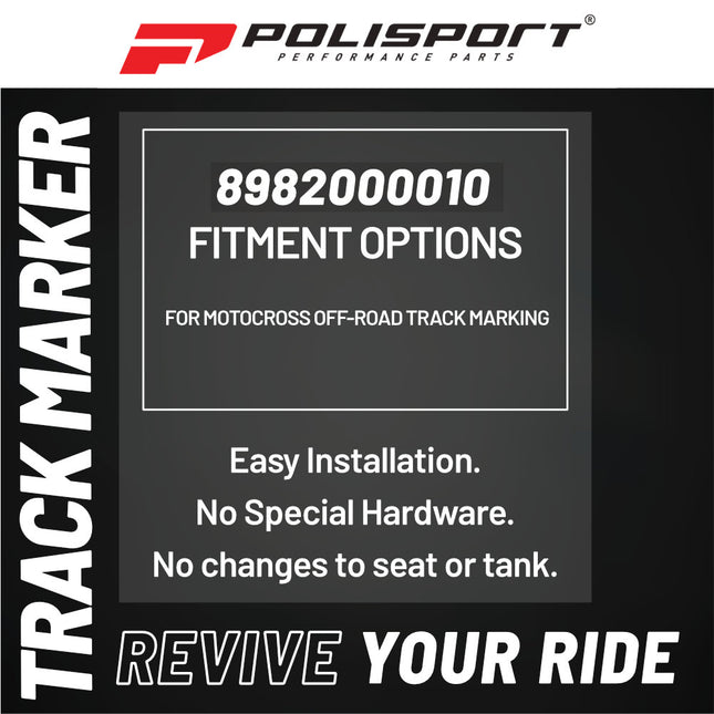 Polisport Track Marker Red - Durable Flexible Plastic Spike for Motocross Off-Road Track Marking, Banner Tape Attachment & Path Delimitation