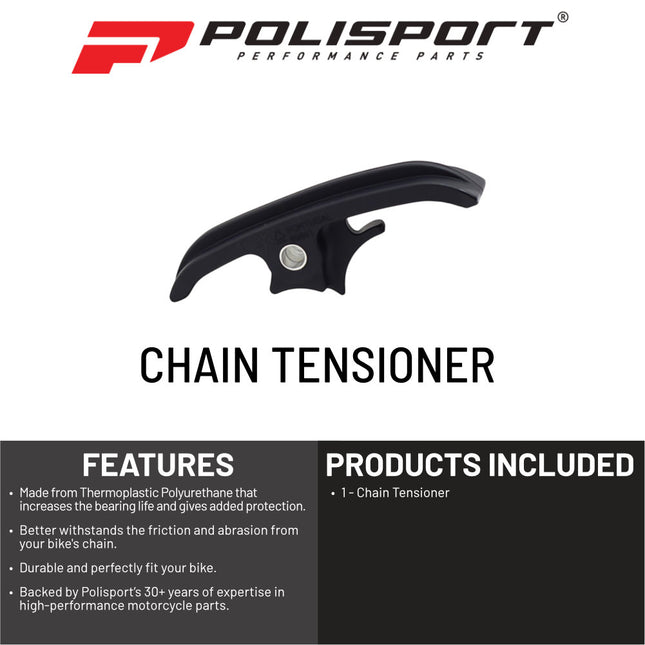 Polisport Motocross Motorcycles (MX) Chain Tensioner for KTM SX 250/350 (16-25), SX-F 250/350 (16-25), XC 250/350 (16-25), XC-F 250/350 (16-25), EXC 250/350 (17-25), EXC-F 250/350 (17-25) - Black