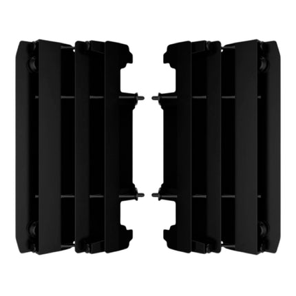 Polisport Radiator Louvers - Black Panels for Yamaha YZ 125/250 (2005-2020) - OEM Fit, Durable Plastic, Enhanced Airflow, Easy Installation