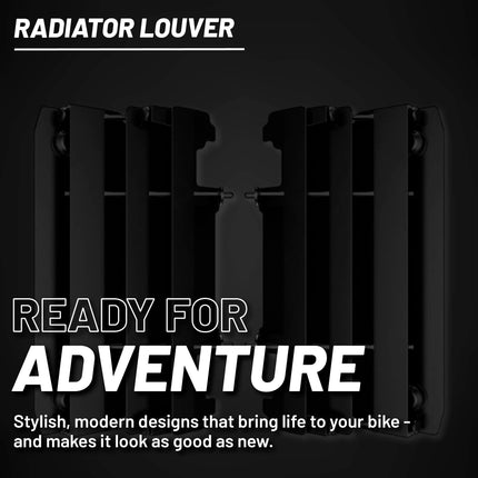 Polisport Radiator Louvers - Black Panels for Yamaha YZ 125/250 (2005-2020) - OEM Fit, Durable Plastic, Enhanced Airflow, Easy Installation