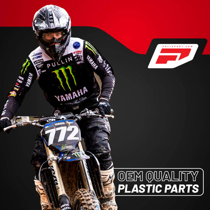 Polisport Radiator Louvers - Black Panels for Yamaha YZ 125/250 (2005-2020) - OEM Fit, Durable Plastic, Enhanced Airflow, Easy Installation