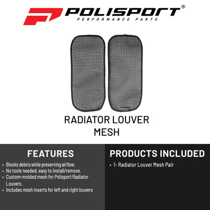 Polisport Mesh for Radiator Louvers for Yamaha YZ 125/250 (2007-2015) - OEM Fit, Enhanced Airflow, Easy Installation