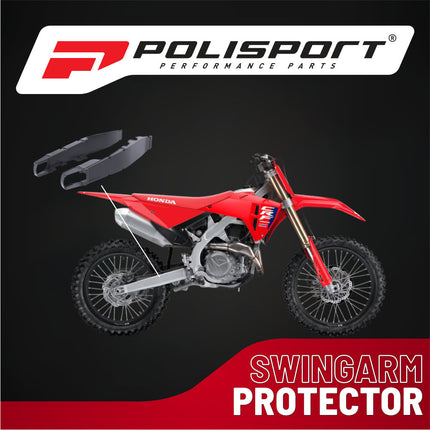 Polisport Motocross Motorcycles (MX) Swingarm Protector for Honda CRF450R (2017-2018), CRF450RX (2017-2018), CRF250R (2018-2019) Dirt Bikes - High Impact & Abrasion Resistance - Grey