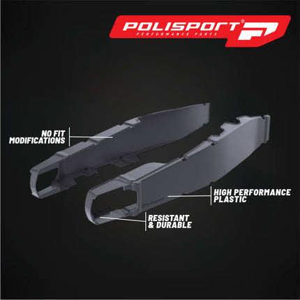Polisport Motocross Motorcycles (MX) Swingarm Protector for Honda CRF450R (2017-2018), CRF450RX (2017-2018), CRF250R (2018-2019) Dirt Bikes - High Impact & Abrasion Resistance - Grey