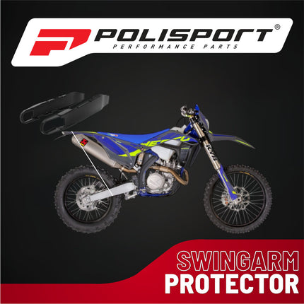 Polisport Motocross Motorcycles (MX) Swingarm Protector for Sherco SEF 450/500 4T (2012-2024) Dirt Bikes - OEM-Style Replacement, High Impact & Abrasion Resistance -Black