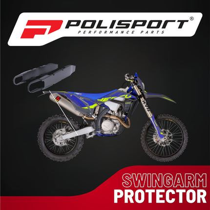 Polisport Motocross Motorcycles (MX) Swingarm Protector for Sherco SEF 450/500 4T (2012-2024) Dirt Bikes - OEM-Style Replacement, High Impact & Abrasion Resistance -Grey
