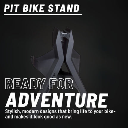 Polisport Tripod Stand - Side Stand, Lay-Over Wash Aid & Fork Saver  3-in-1 Dirt Bike Support for Cleaning & Transport